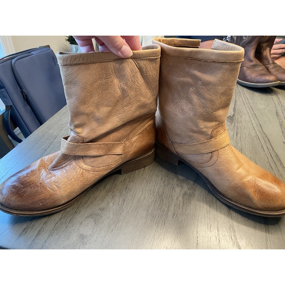 Nine West Brown Leather Boot Shoes Size 10 - Picture 4 of 5